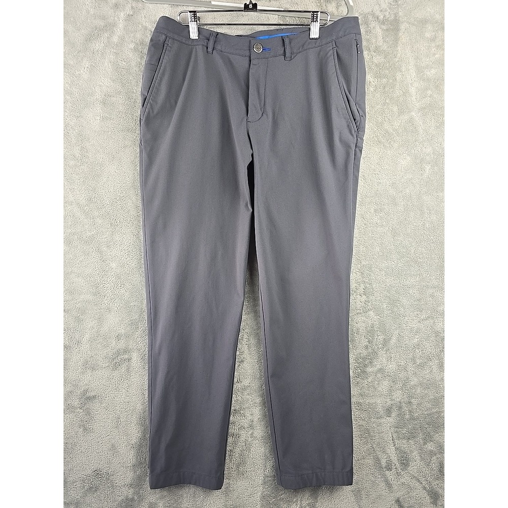 Twillory Golf Pants Mens 32x27 Gray Performance Tailored Fit Dress Flat Front